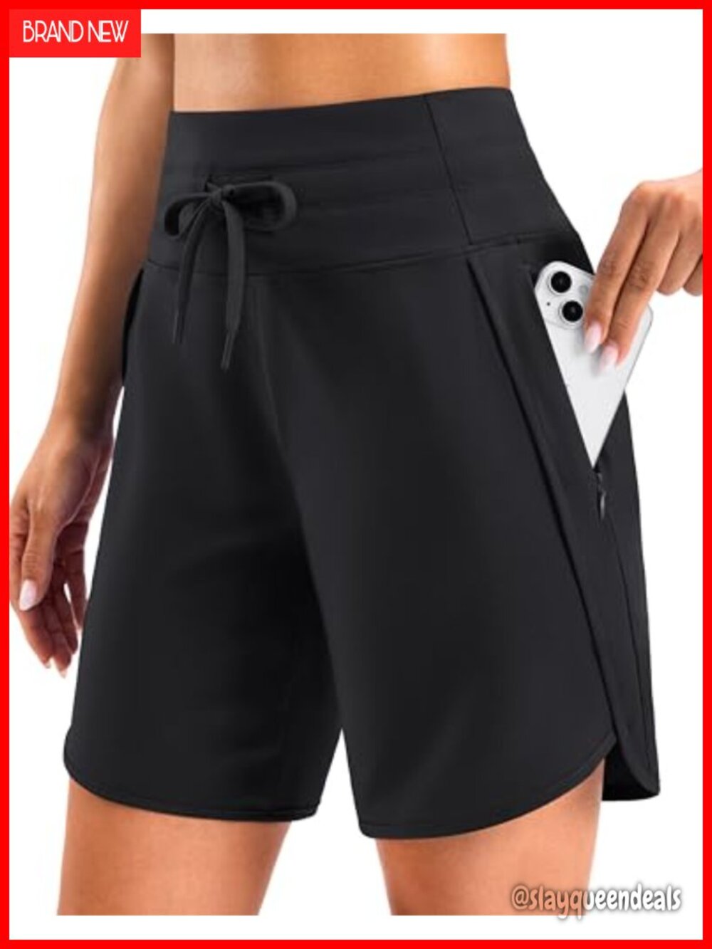 Women's Athletic Running Shorts with Zipper Pockets Quick-Dry Workout